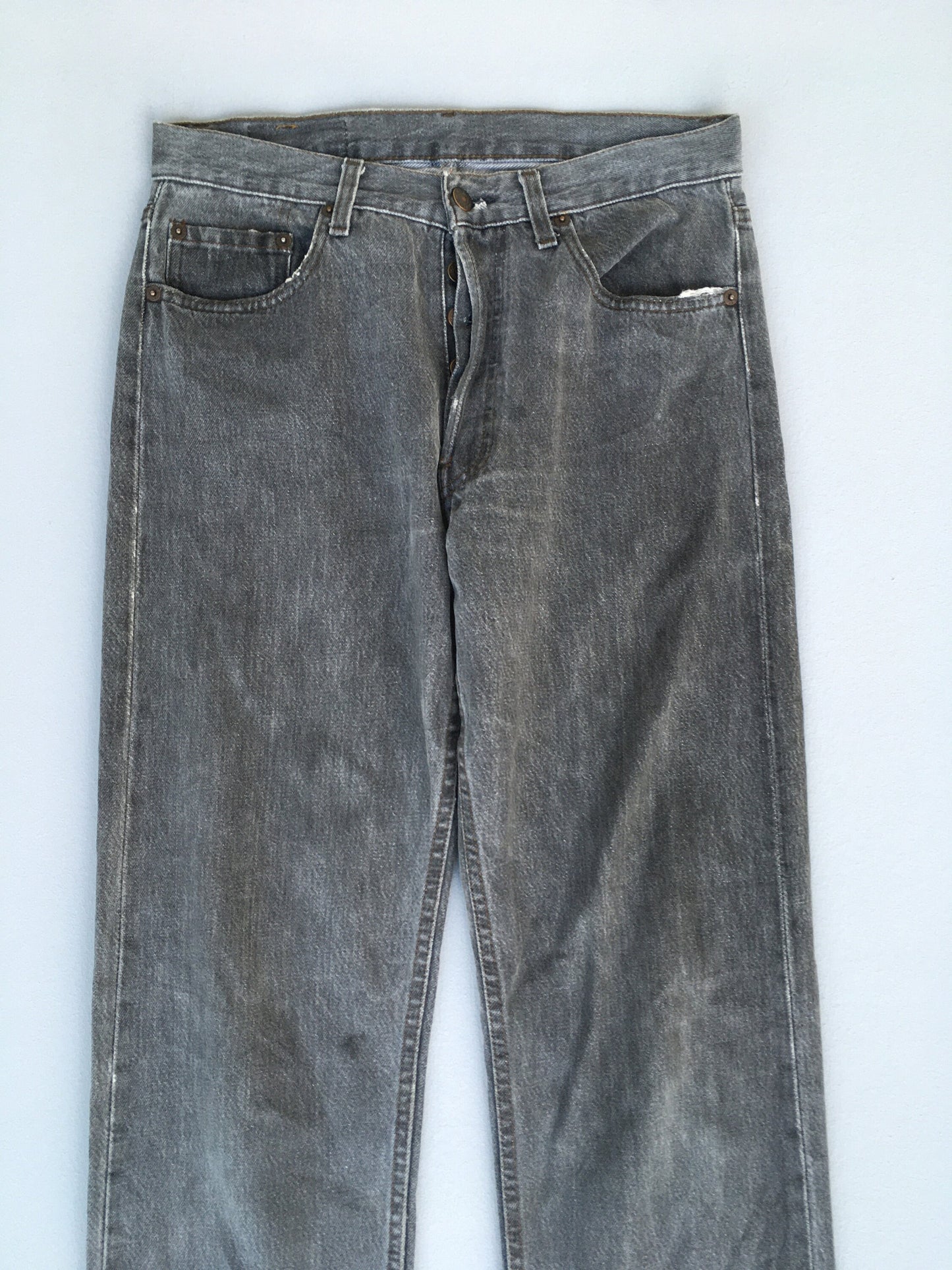 Size 30X33 Levi's 501 Ash Grey Jeans High Waisted