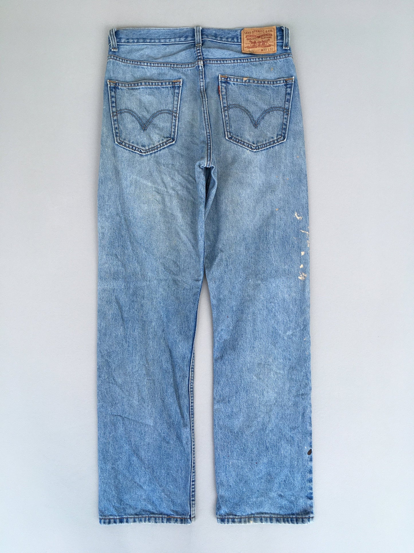 Size 32x31.5 Levis 505 Regular Fit Jeans Light Blue