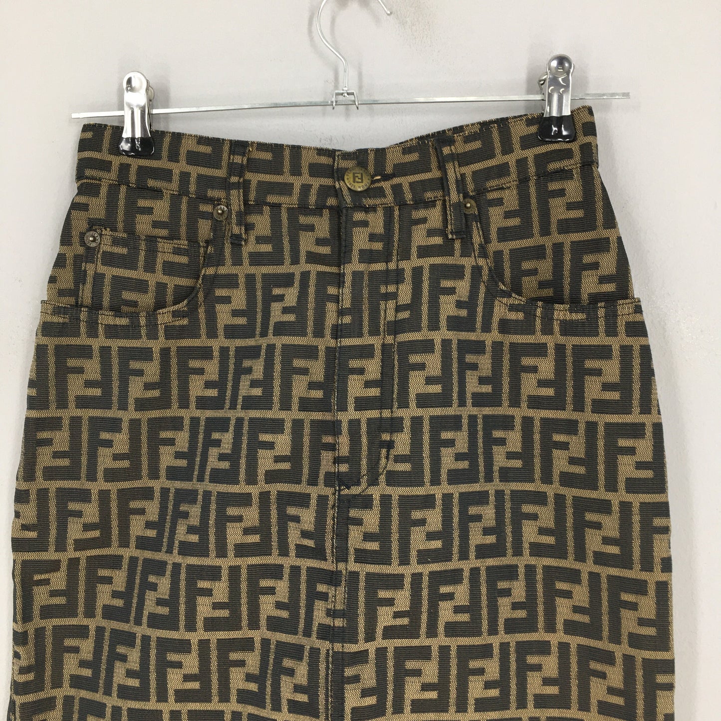 Fendi Zucca Monogram Women Skirt Size 24
