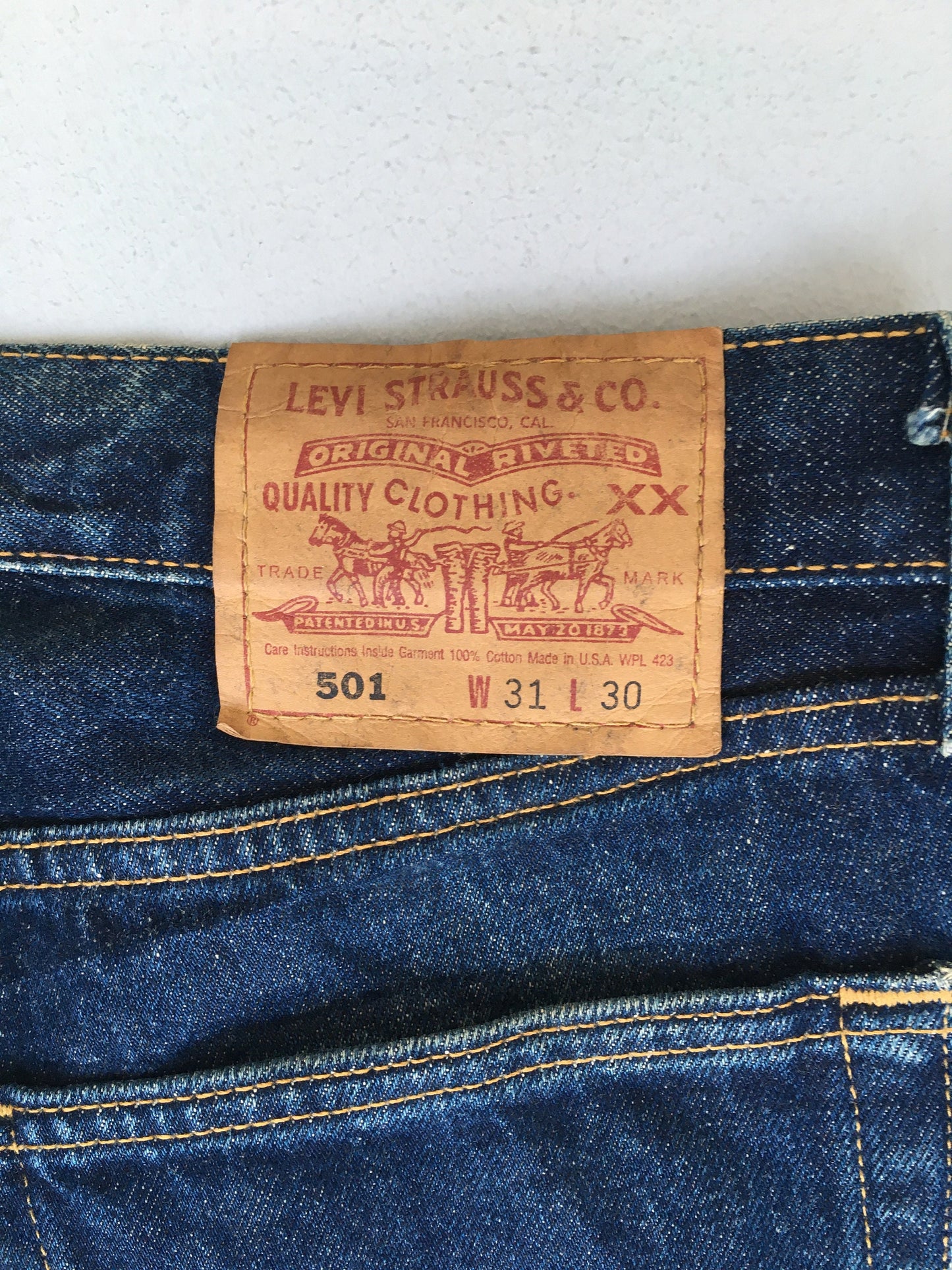 Levi's 501 Indigo Blue Jeans Size 30x30