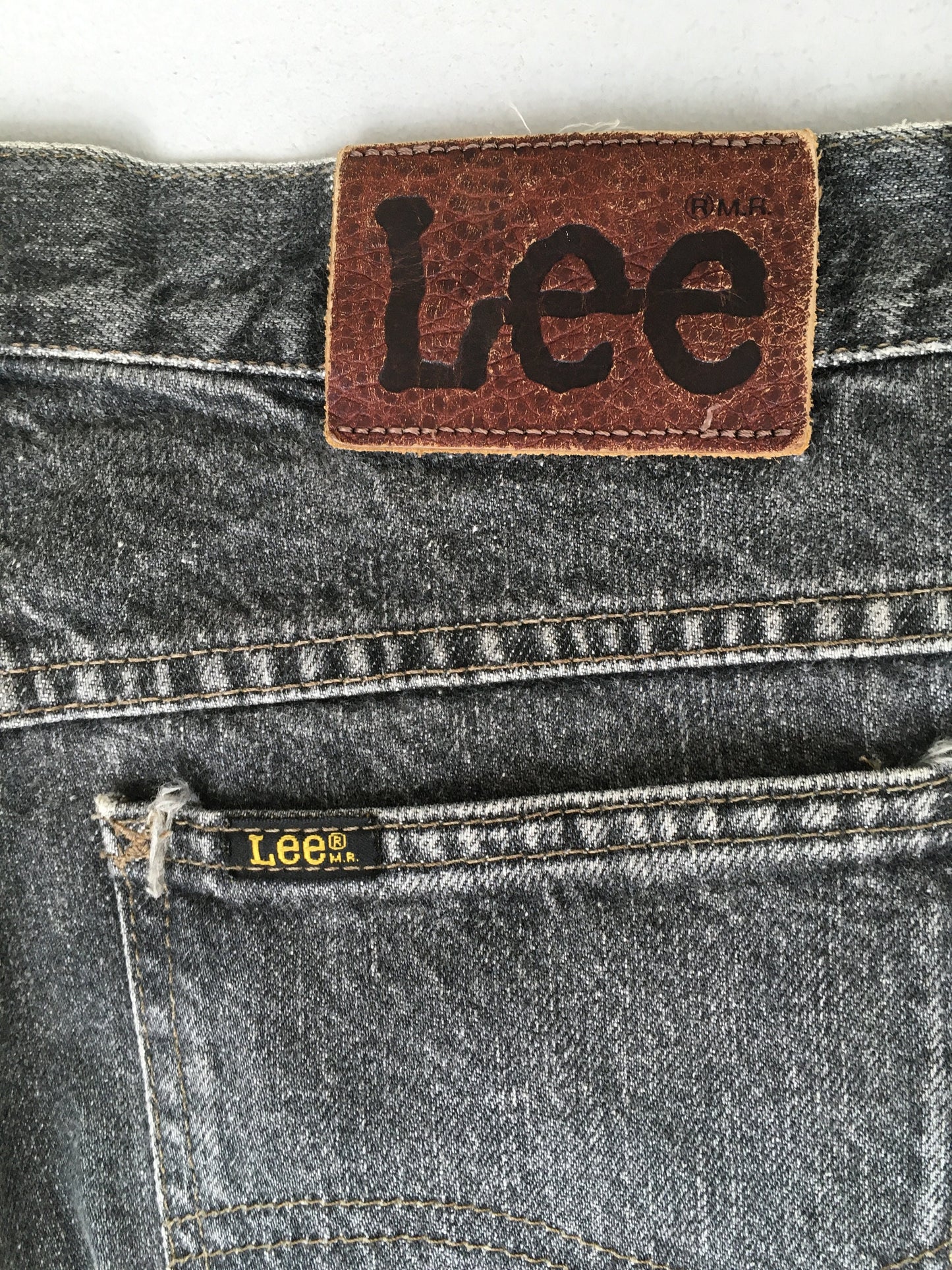 Lee Riders Ash Gray Stone Washed Jeans Size 26x30.5