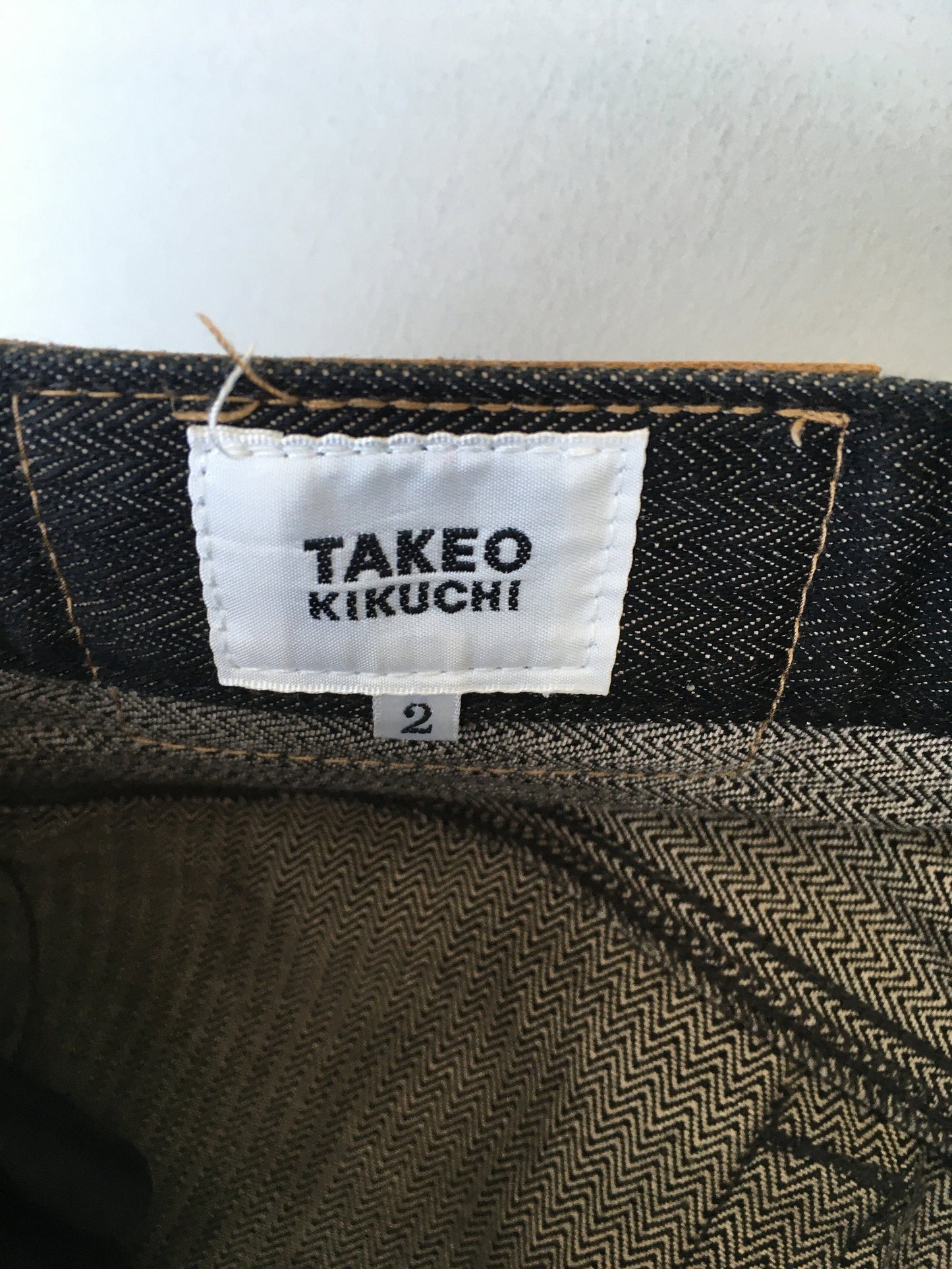 Takeo Kikuchi Japanese Herringbone Twill HBT Jeans Size 28x30.5