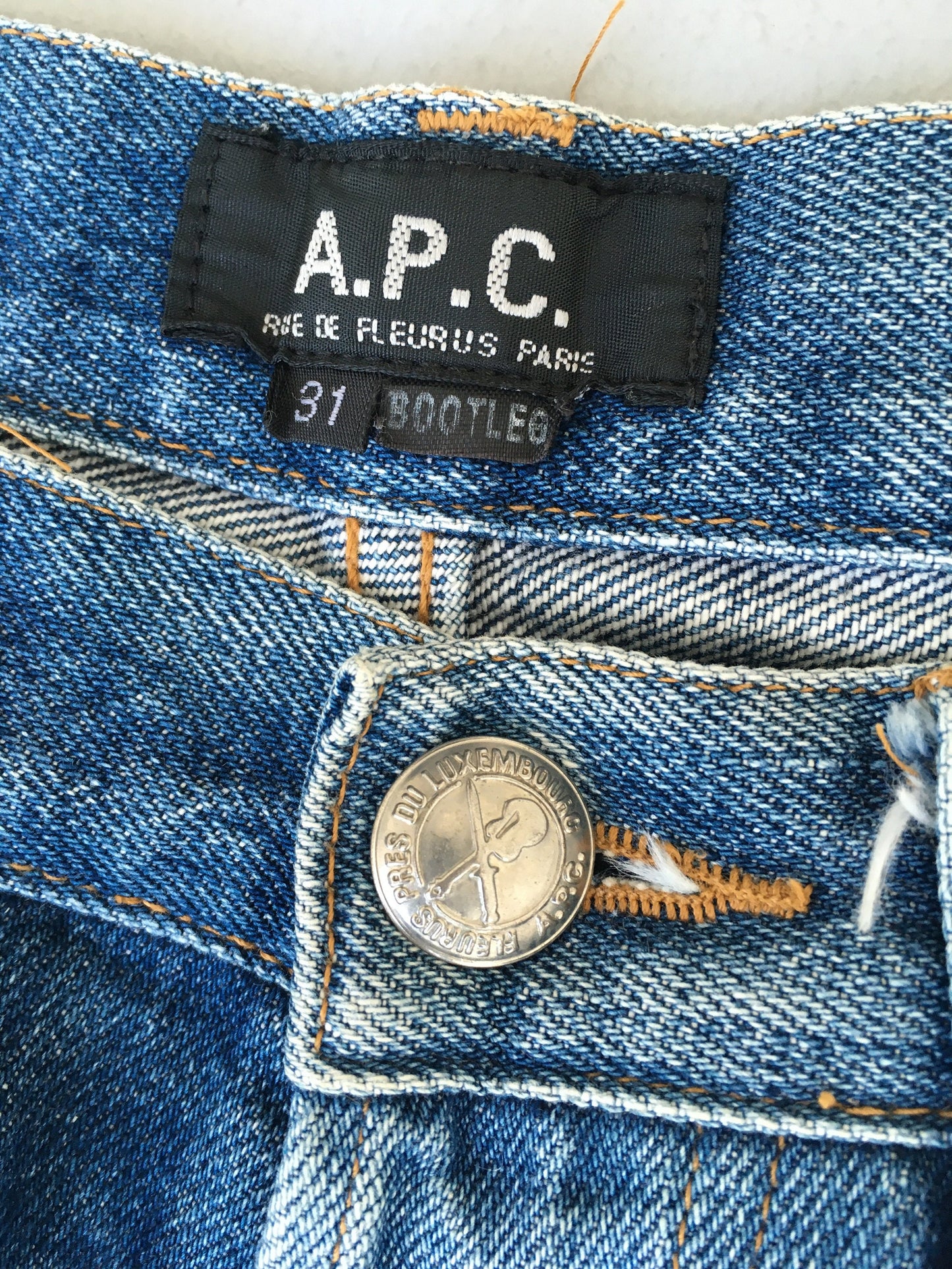 APC France Indigo Blue Selvedge Jeans Size 28x27.5