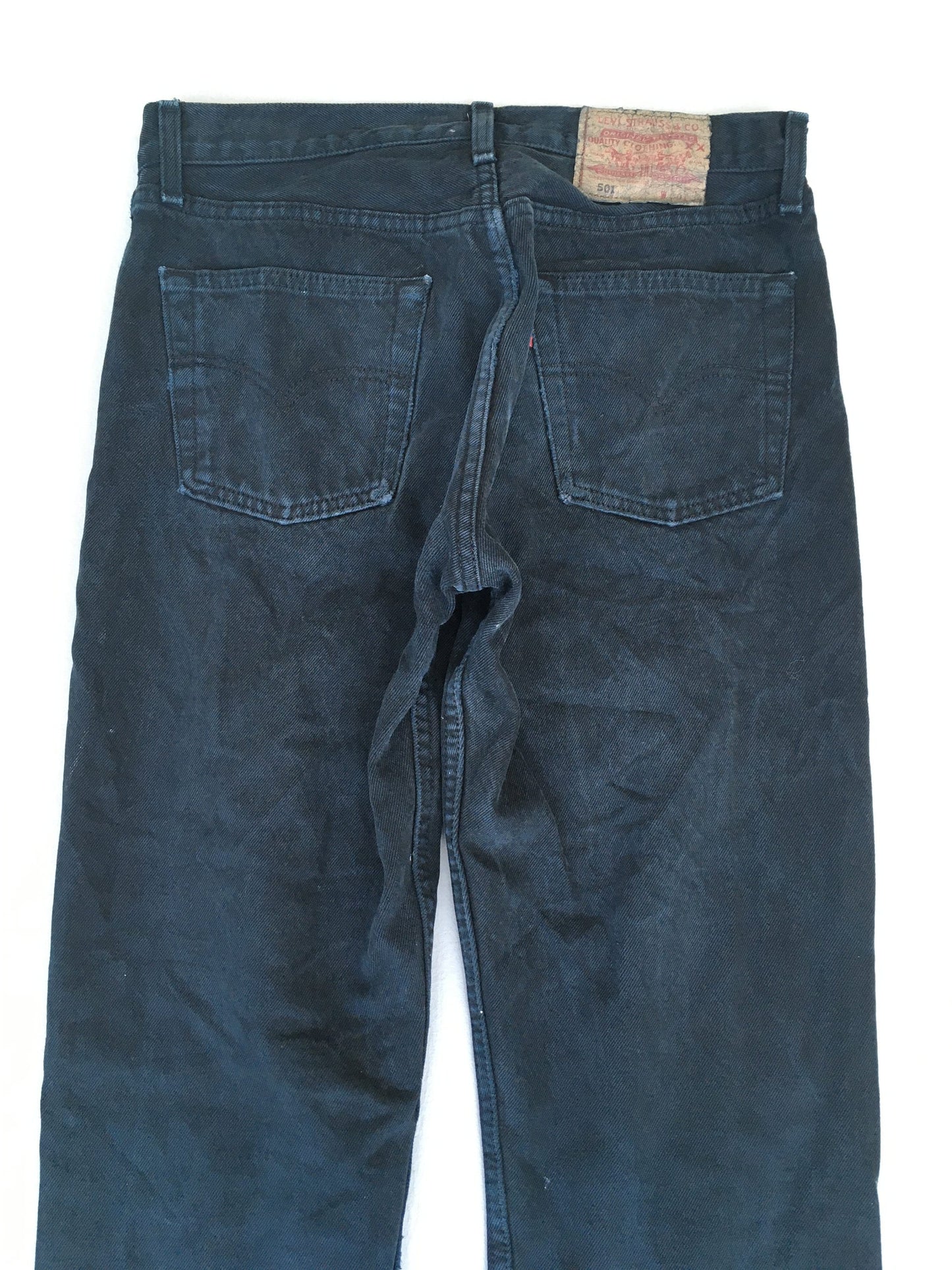 Size 28x32.5 Levis 501 Splash Painter Black Jeans