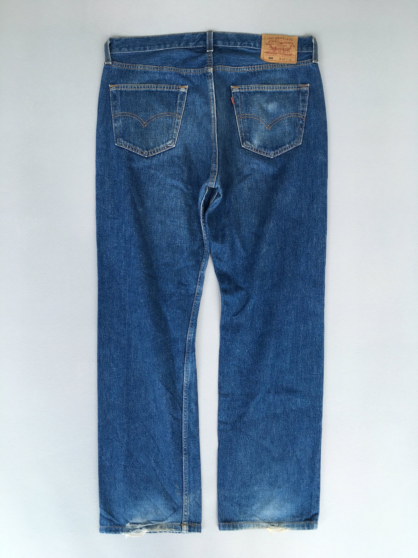 Size 35x30 Levis 501 Indigo Blue Jeans