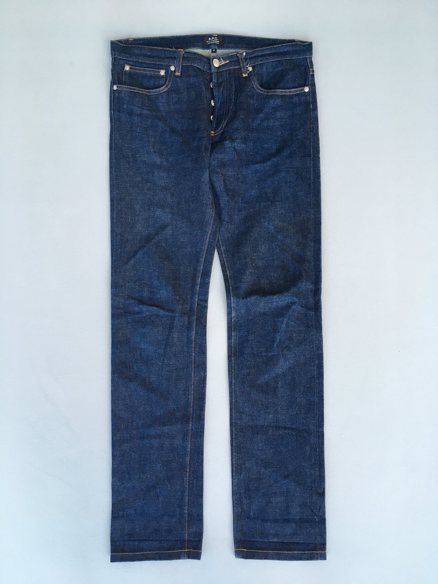 APC France Indigo Blue Selvedge Jeans Size 33x33.5