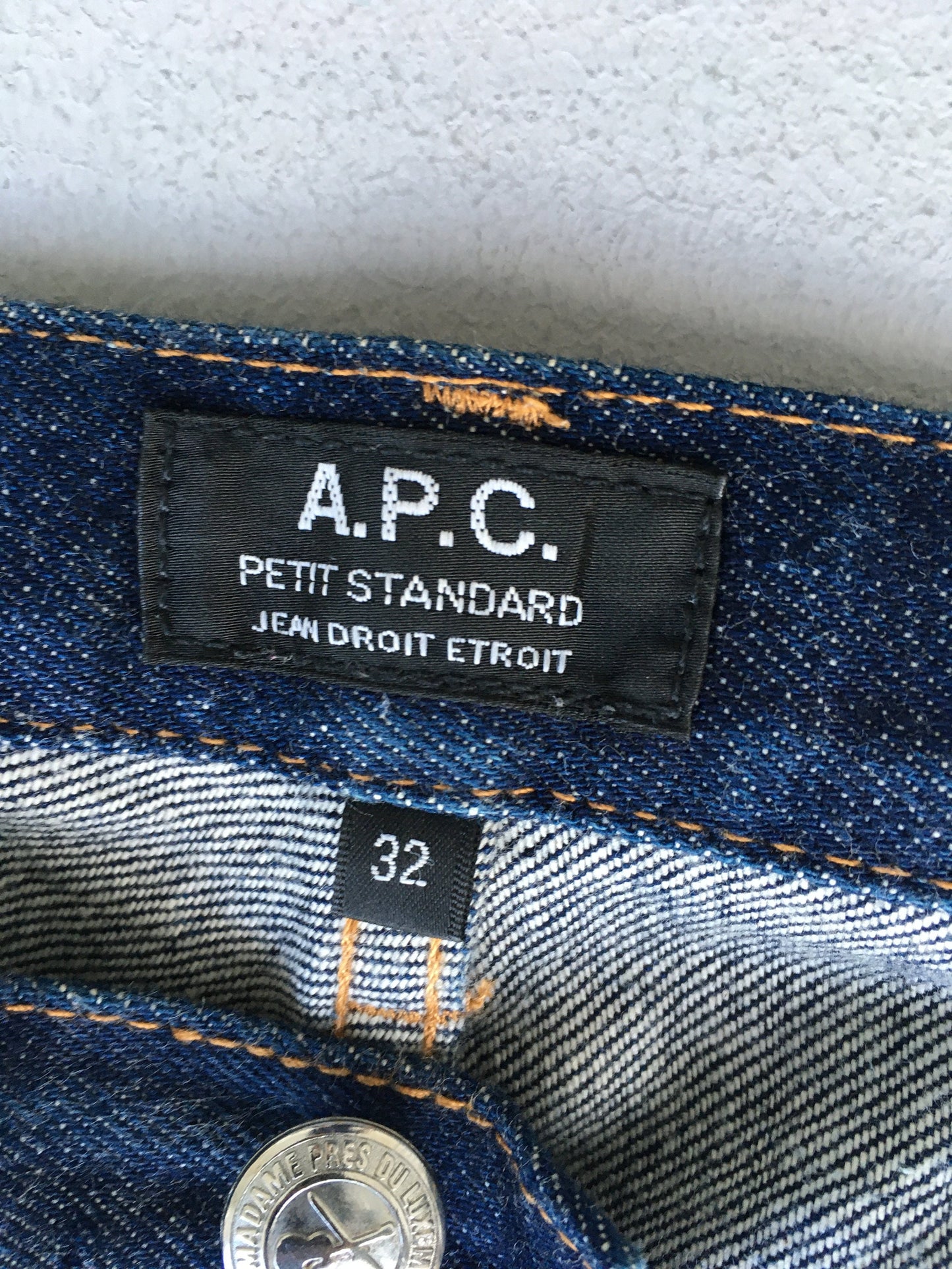 APC France Indigo Blue Selvedge Jeans Size 33x33.5