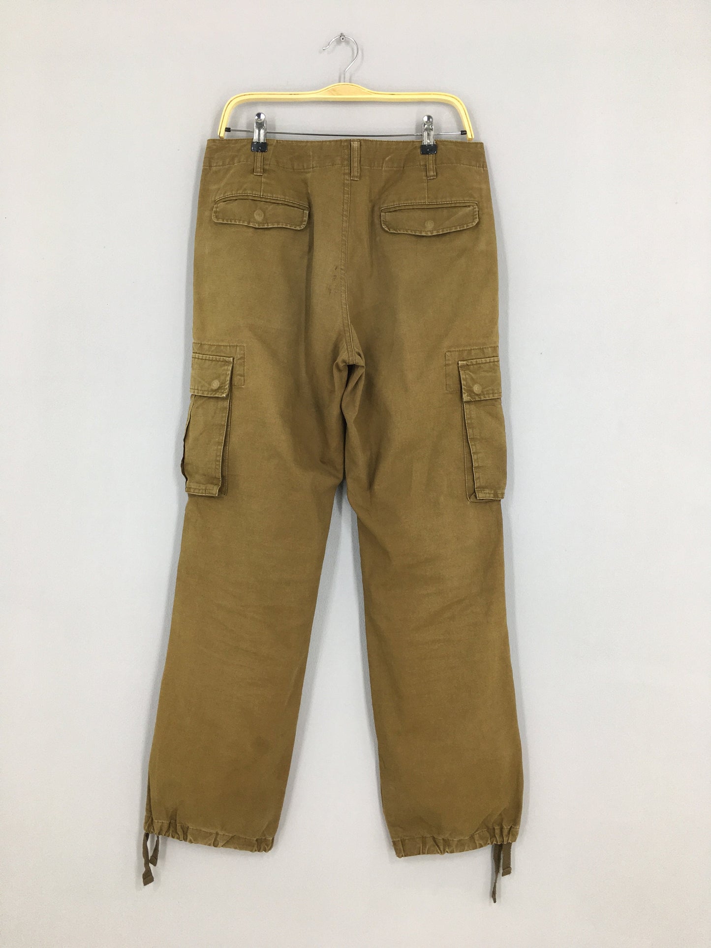 Japanese Brand Cargo Brown Drawstring Pants Size 32x30.5