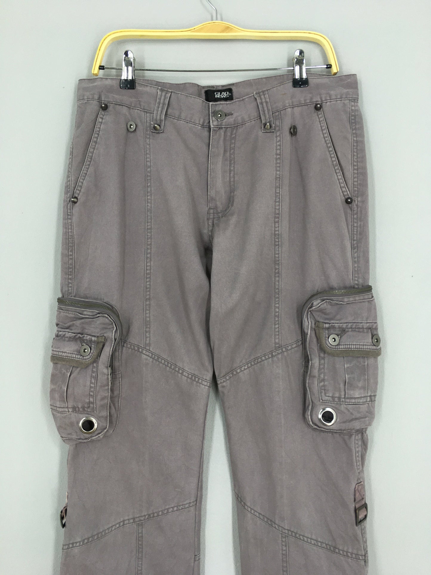 Japanese Glad News Cargo Pants Gray Size 34x31.5