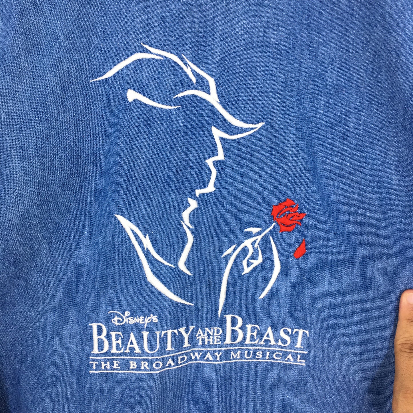 Beauty And The Beast Disney Denim Shirt Large