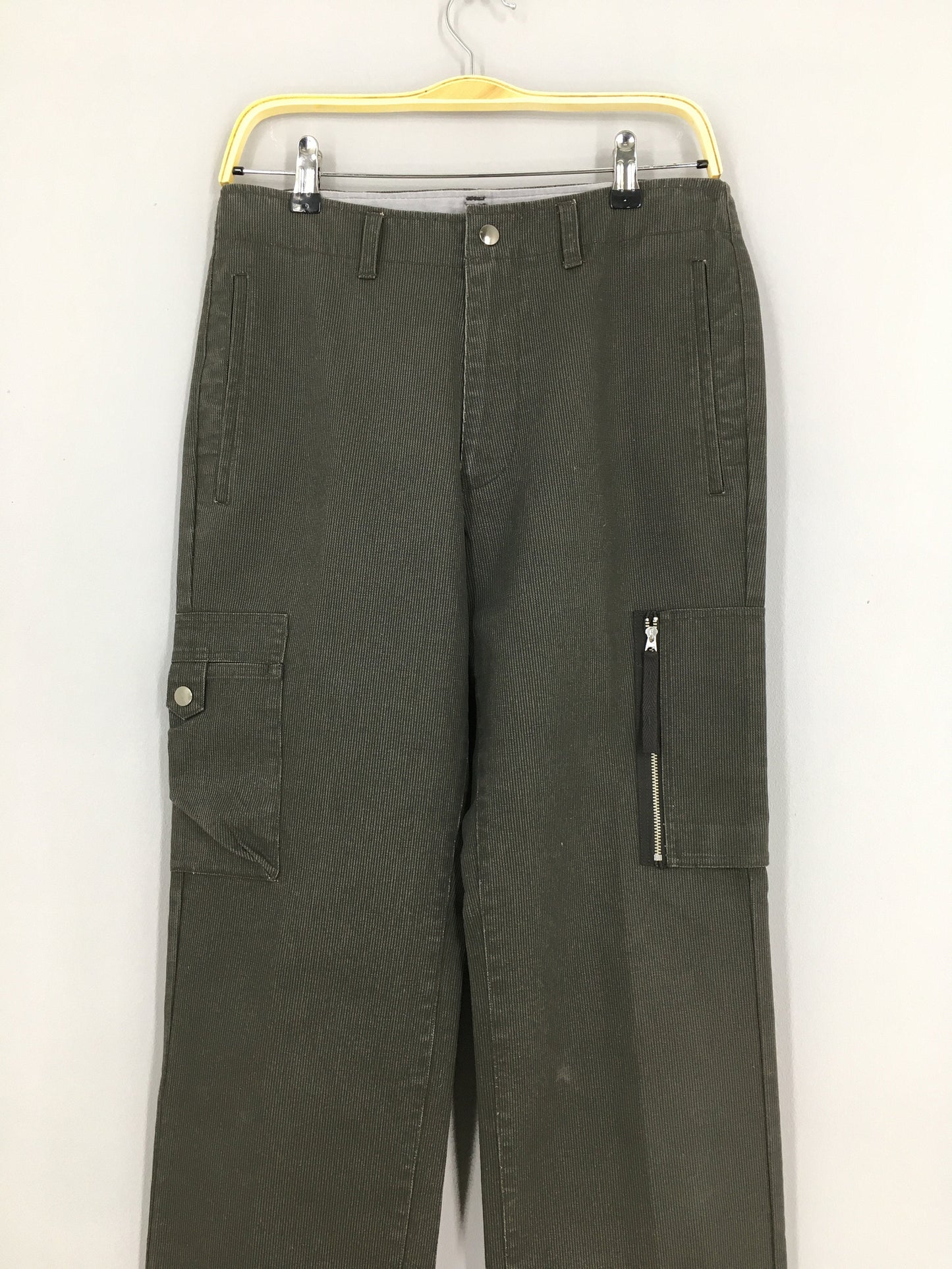 Comme Ca Ism Gray Cargo Pants Straight Cut Size 30x30