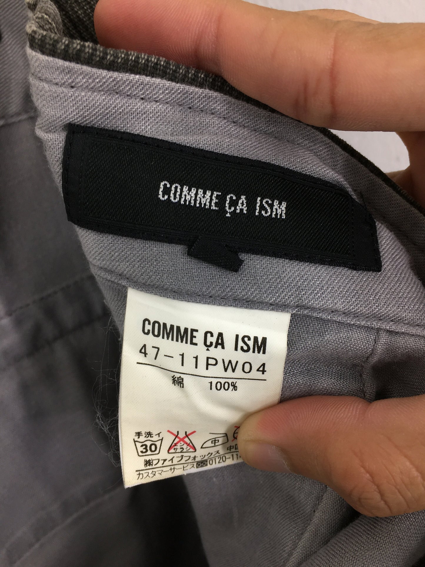 Comme Ca Ism Gray Cargo Pants Straight Cut Size 30x30