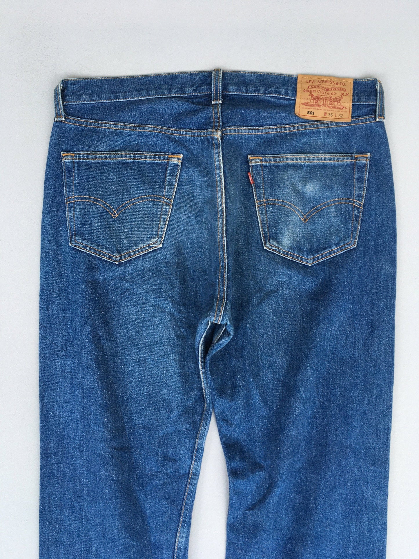 Size 35x30 Levis 501 Indigo Blue Jeans