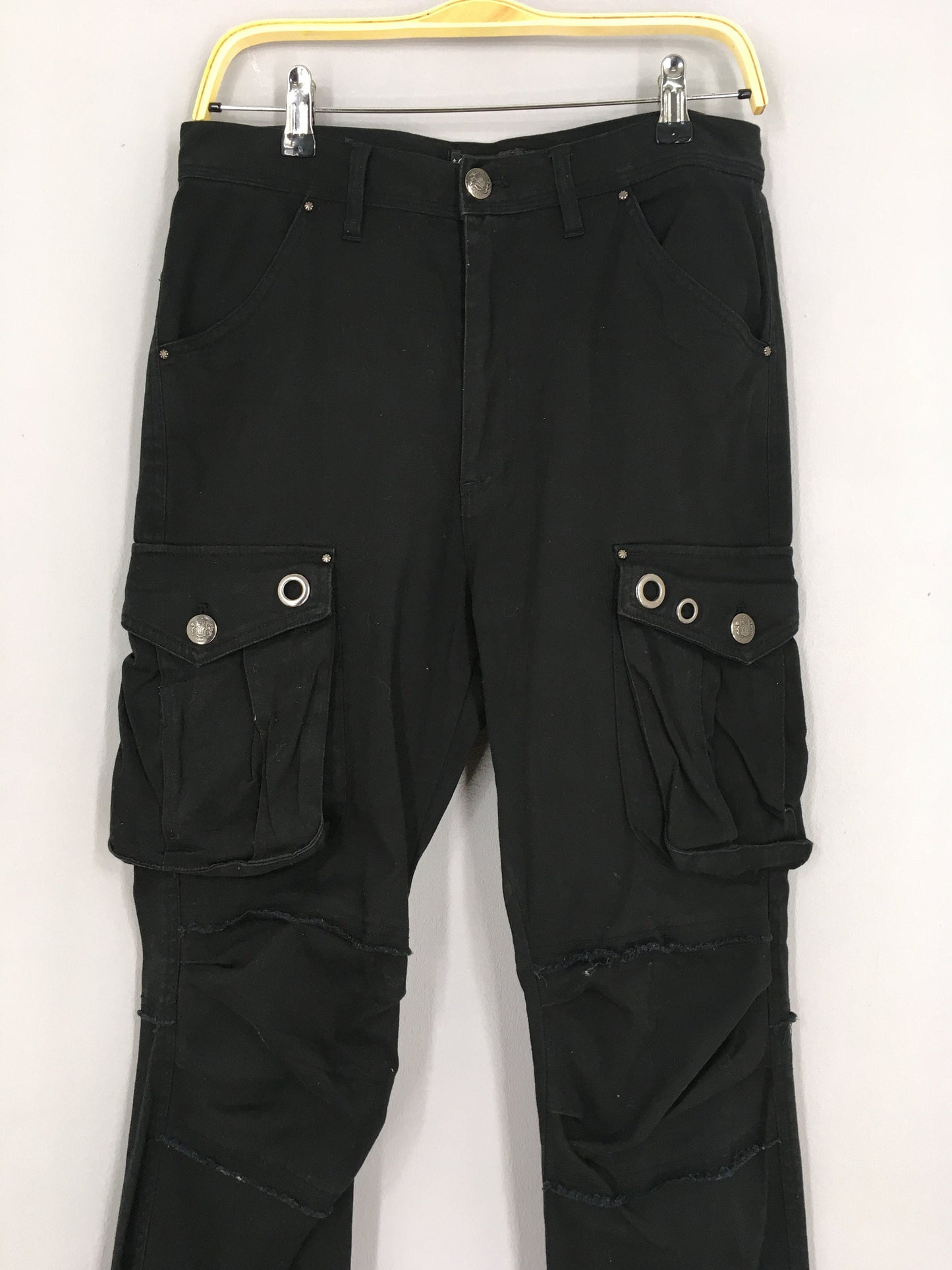 Japanese Brand Black Cargo Pants Size 30x29.5