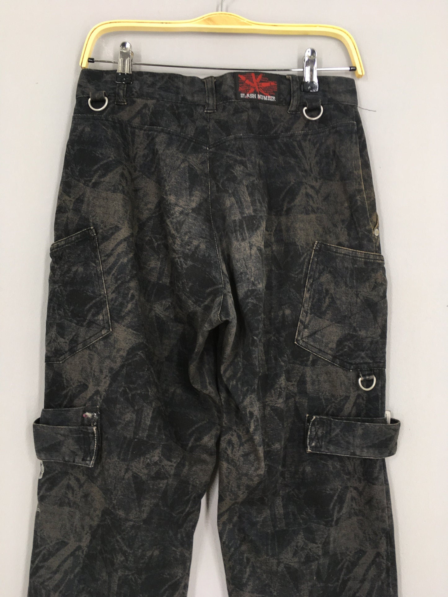 Slash Number Bondage Punk Pants Size 30x30