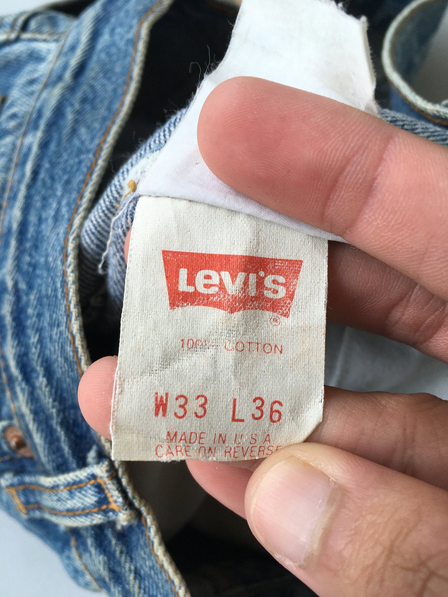 Size 31x33 Levis 501XX Stone Washed Jeans