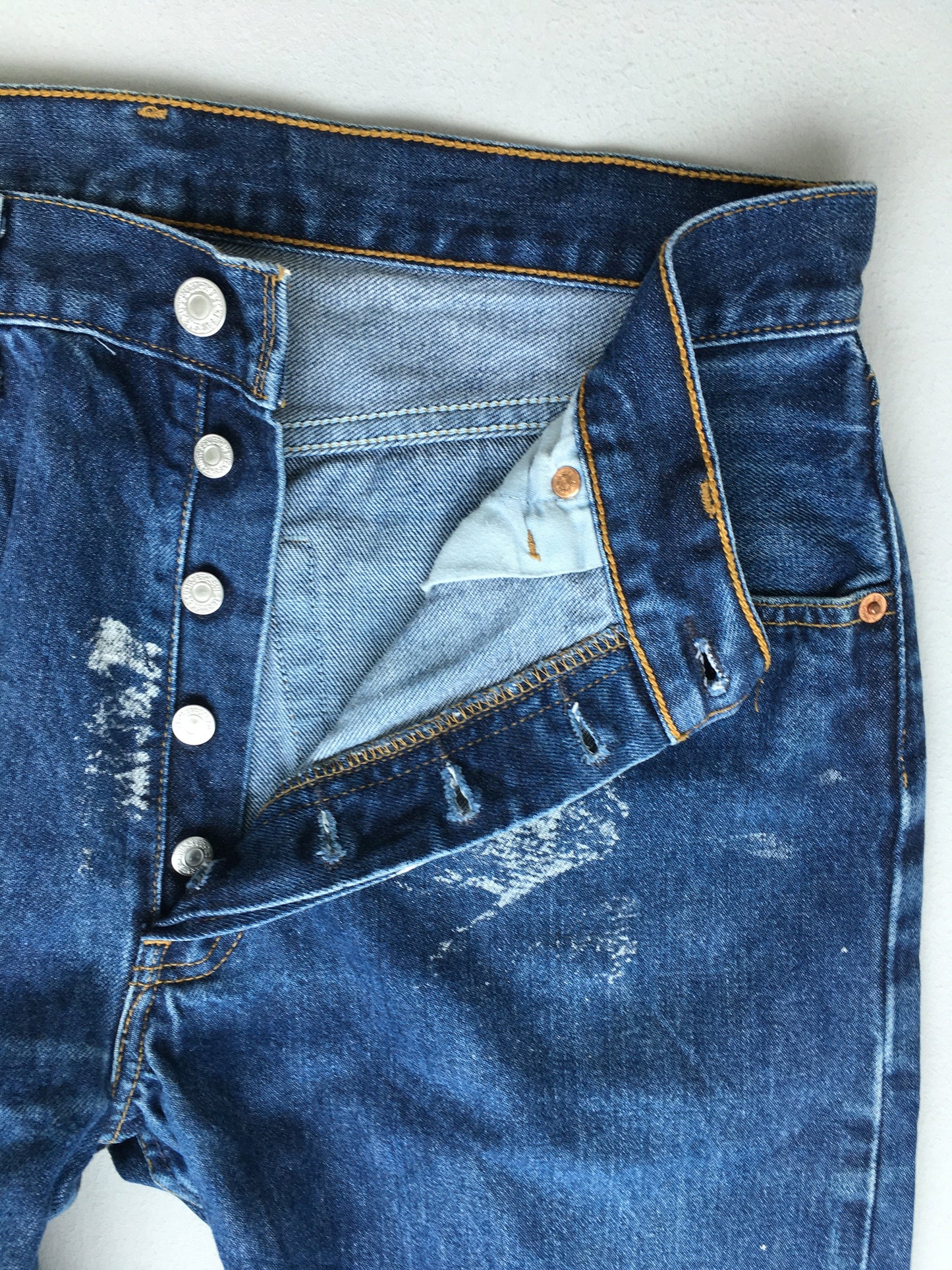 Size 32x42.5 Levi's 501 Splash Painter Jeans