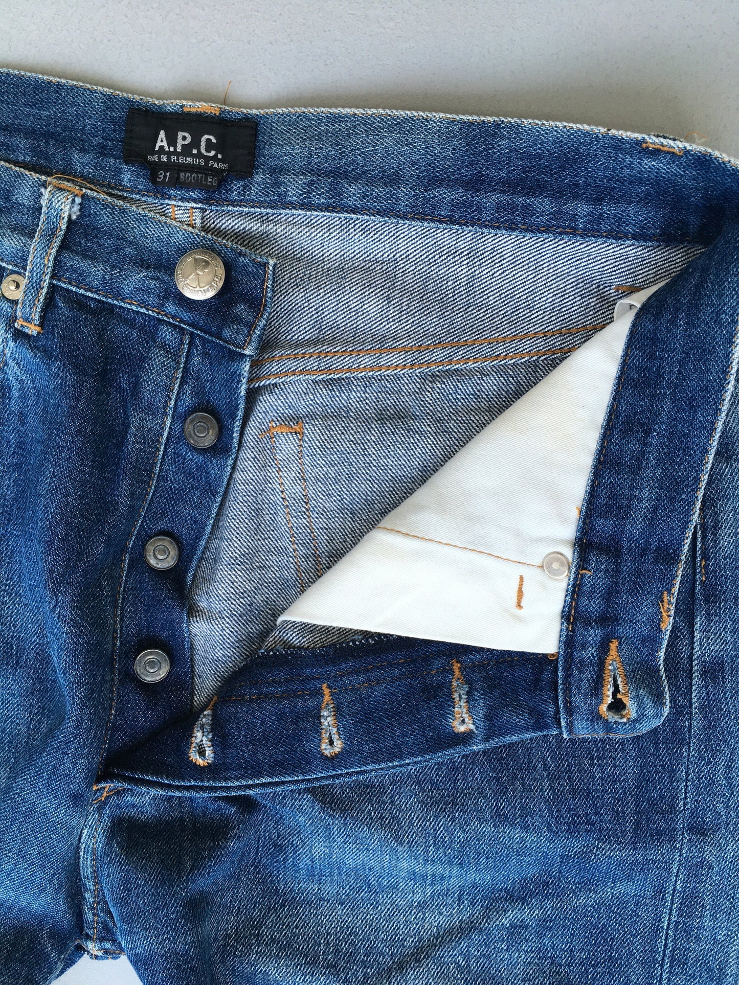 APC France Indigo Blue Selvedge Jeans Size 28x27.5