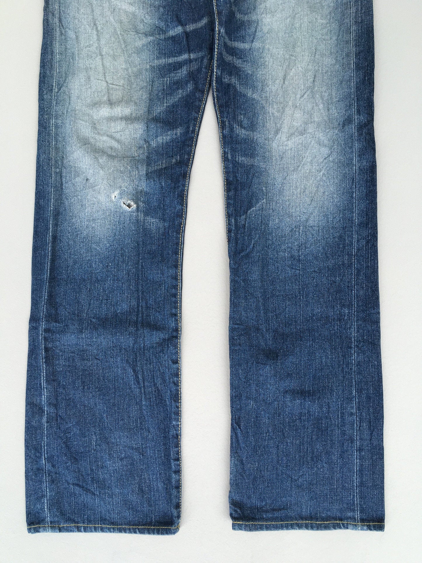 Size 33x31.5 Levis 505 Regular Fit Stonewash Blue Jeans