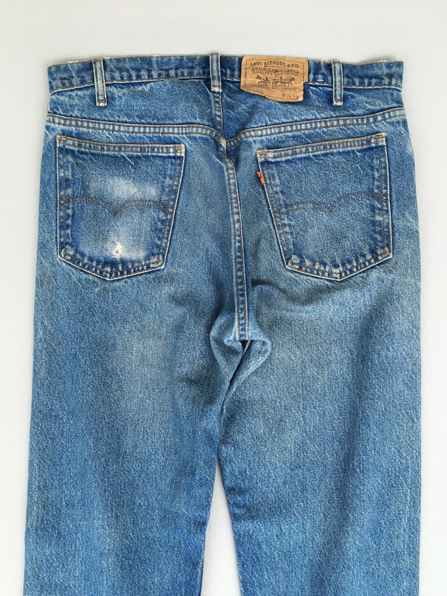 Size 32x29 Levis 505 Regular Fit Jeans Light Stonewash