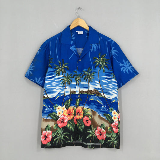 Hawaiian Beach View Aloha Shirts Small