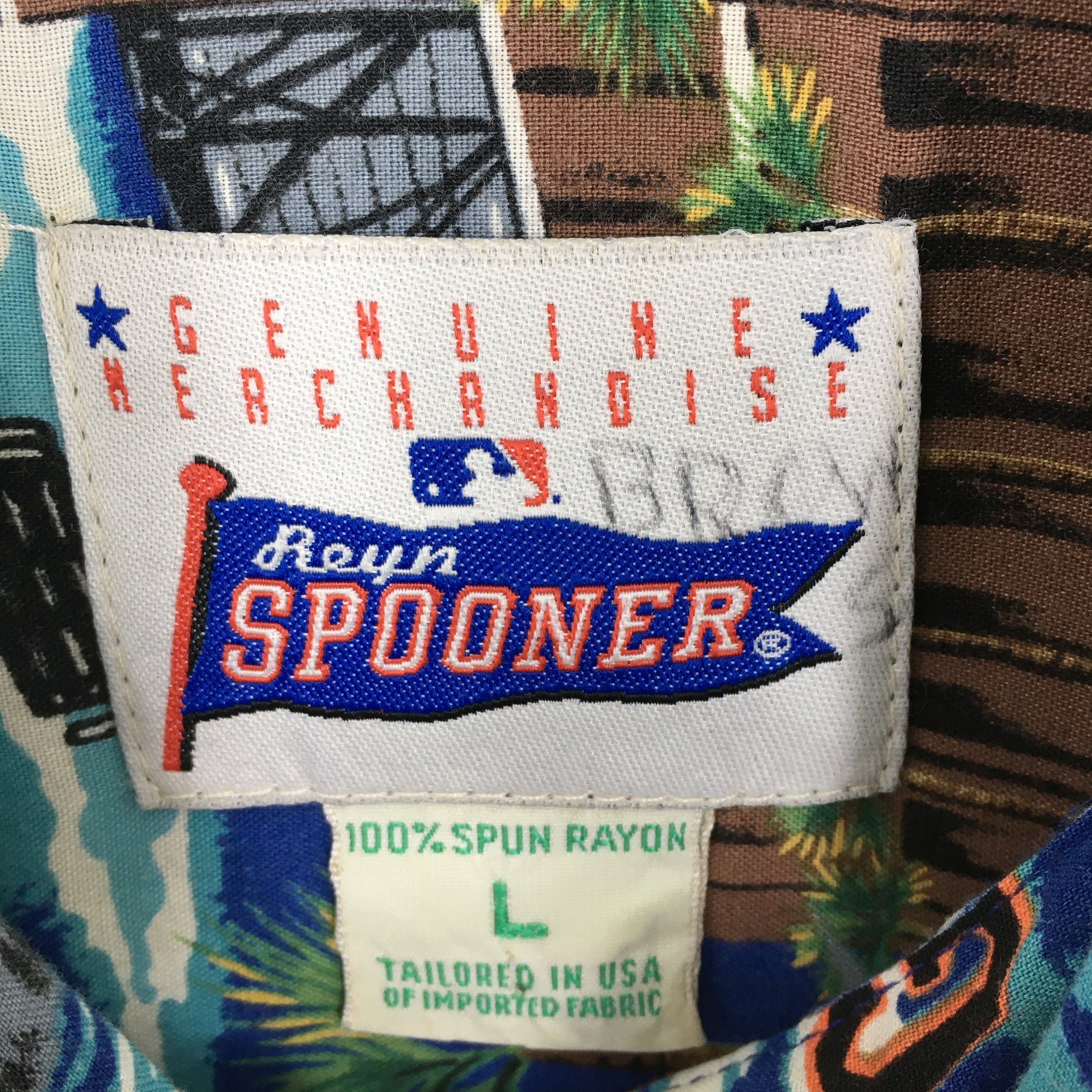 Reyn Spooner Hawaiian San Francisco Giants MLB Rayon Shirt Large – axevin