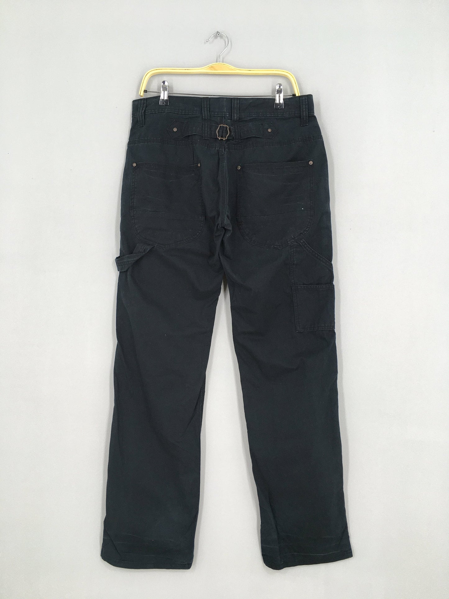 Japanese Streetwear Black Cargo Pants Size 34x32