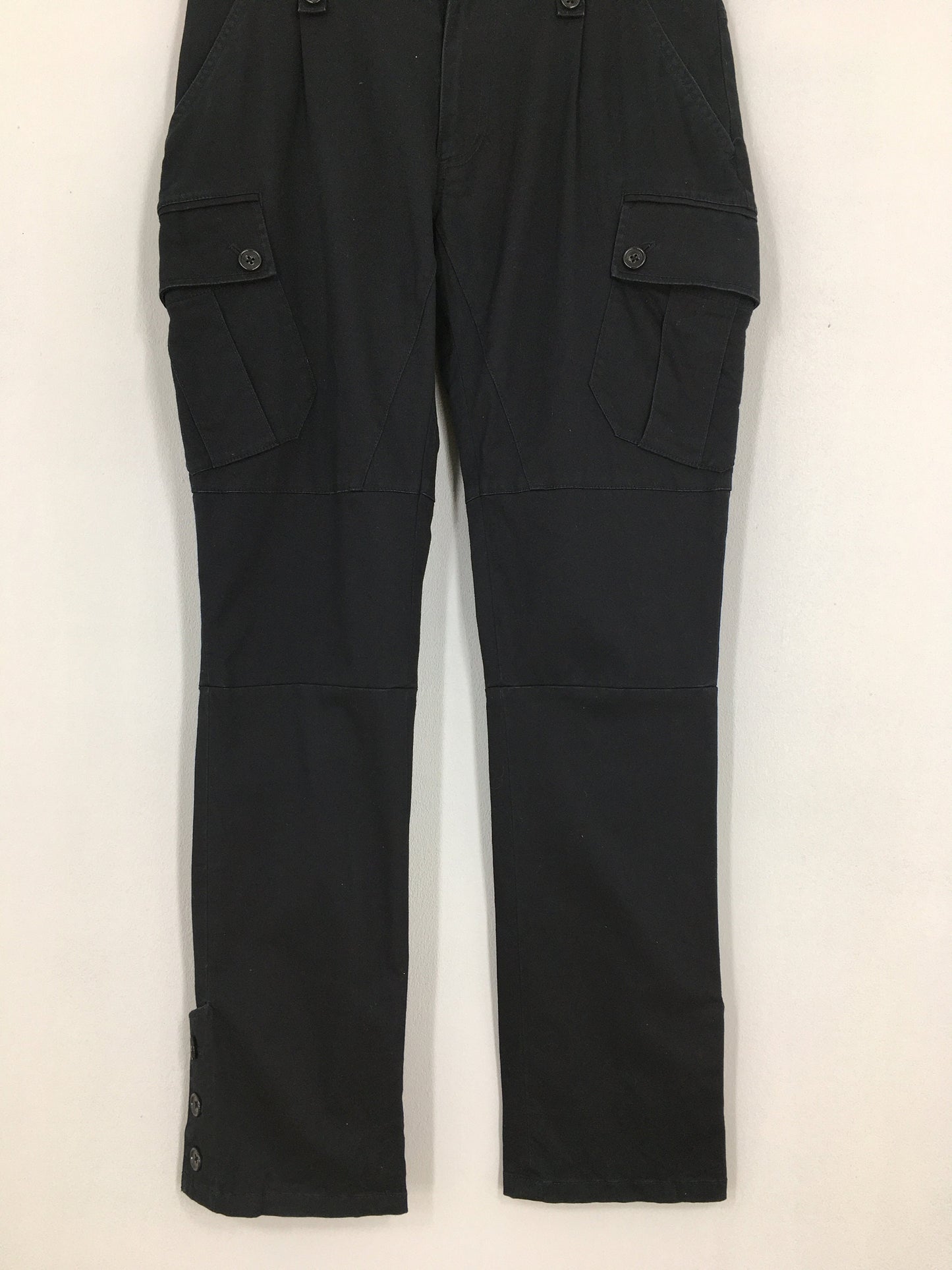 Comme Ca Men Black Cargo Pants Slim Fit Size 32x30.5