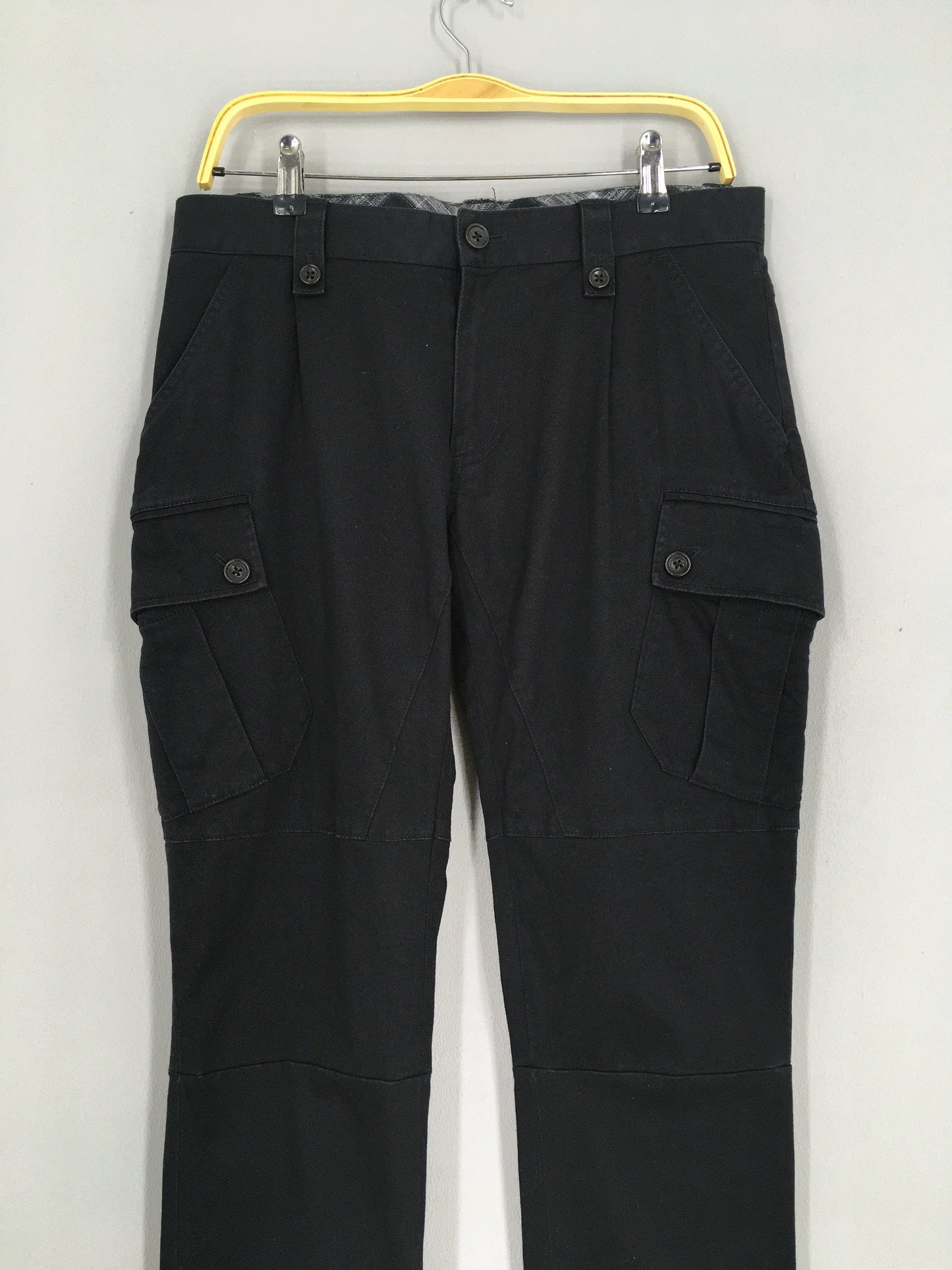 Comme Ca Men Black Cargo Pants Slim Fit Size 32x30.5