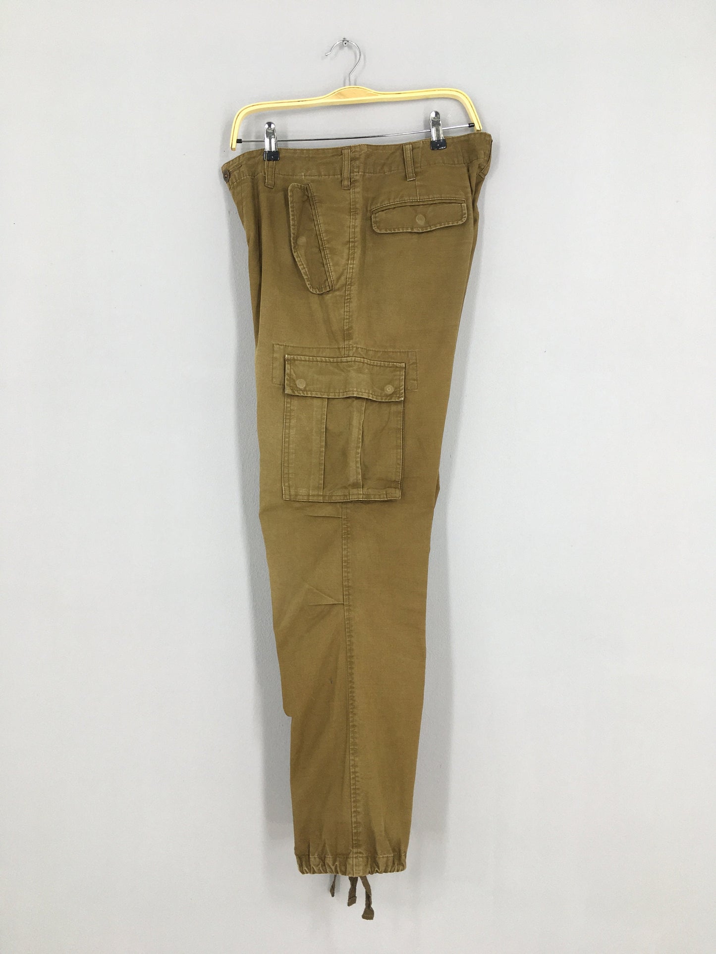 Japanese Brand Cargo Brown Drawstring Pants Size 32x30.5