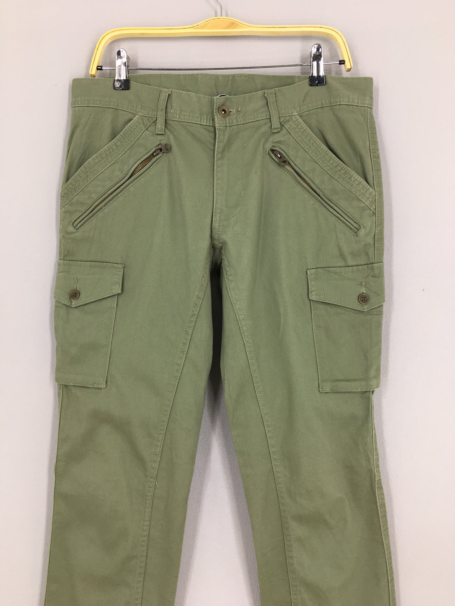 Nicole Japan Green Olive Cargo Pants Size 34x31