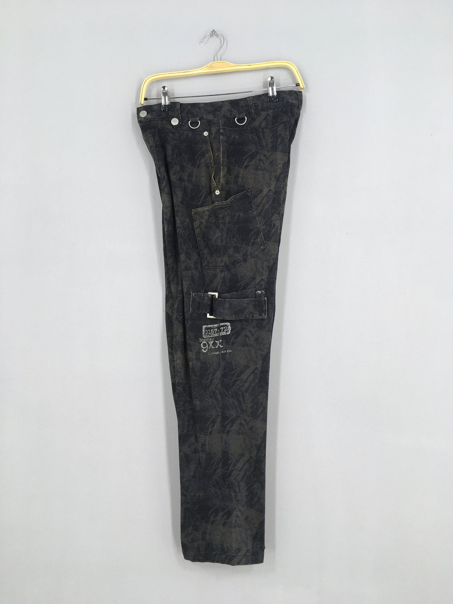 Slash Number Bondage Punk Pants Size 30x30