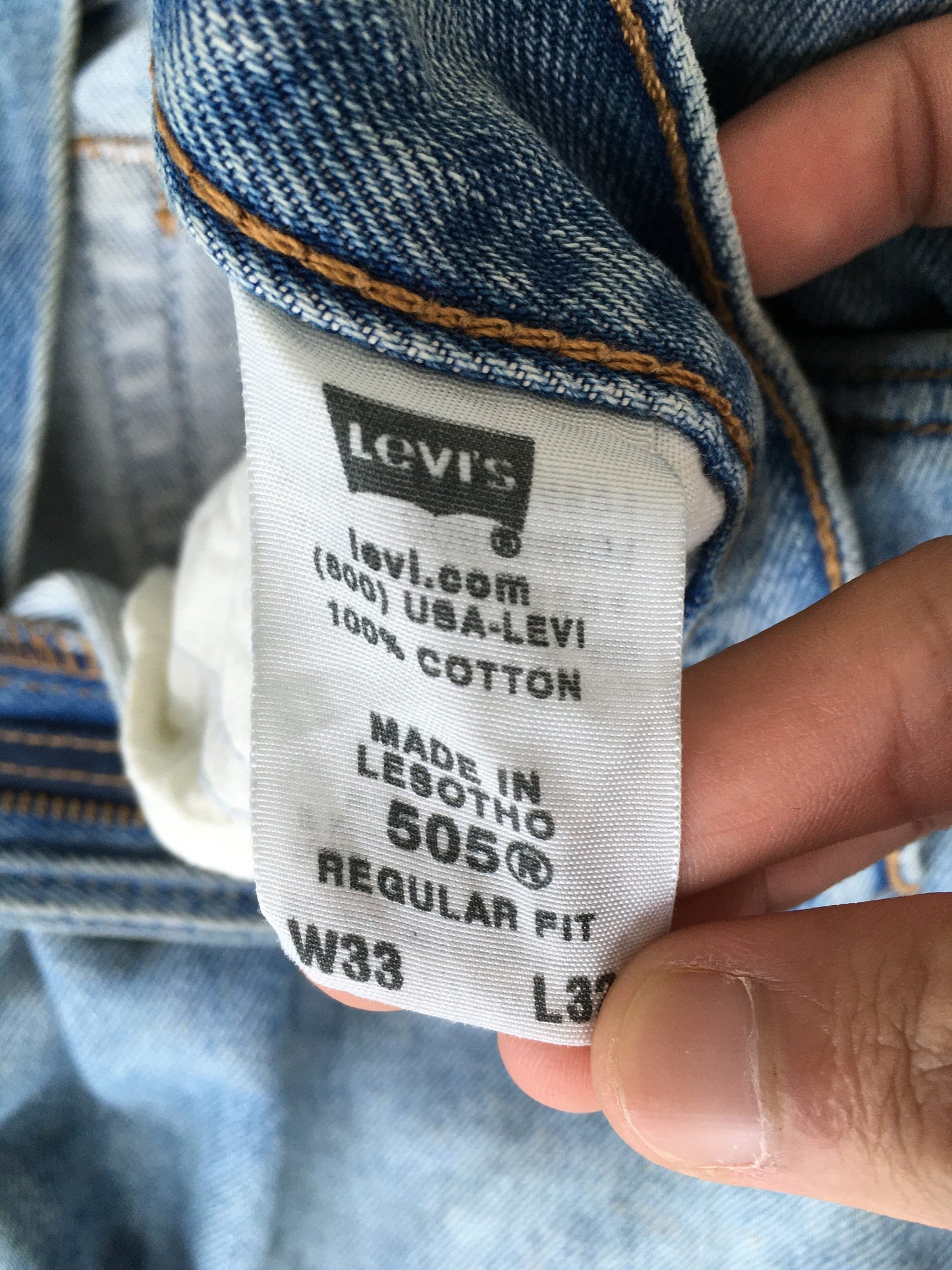 Size 32x31.5 Levis 505 Regular Fit Jeans Light Blue