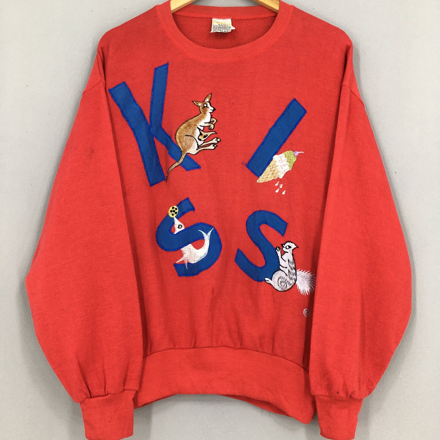 Kiss Me Kangaroo Wild Pullover Jumper Medium