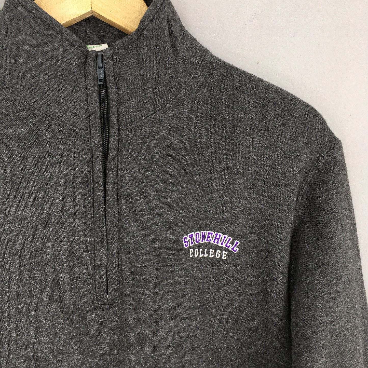 Champion Stonehill College Half Zipper Sweater Small