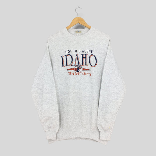 Idaho The Gem State Gray Sweatshirt Medium