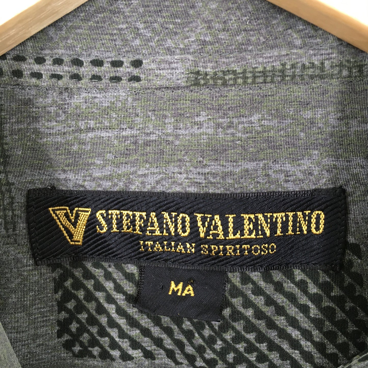 Stefano Valentino Abstract Pattern Button Up Shirt