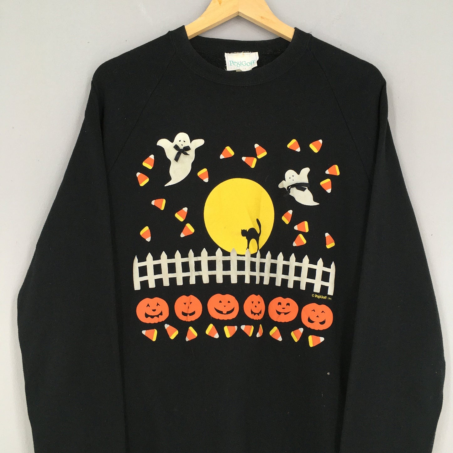 Happy Halloween Pumpkin Black Sweatshirt XLarge