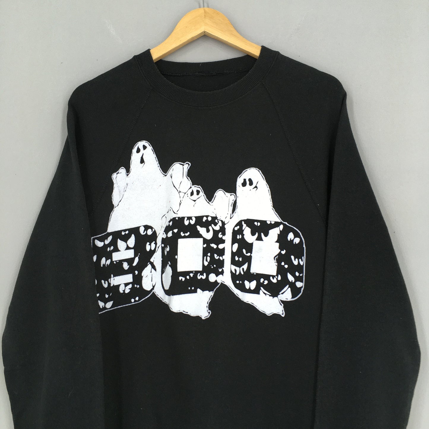 Boo Ghost Black Sweatshirt Medium