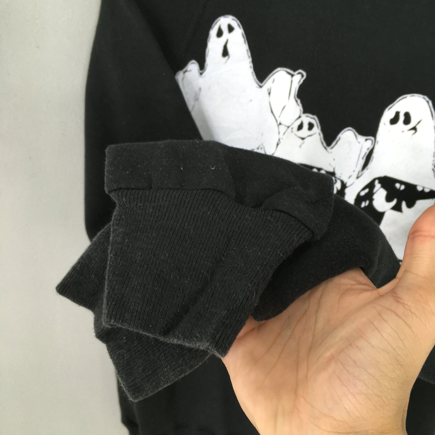 Boo Ghost Black Sweatshirt Medium