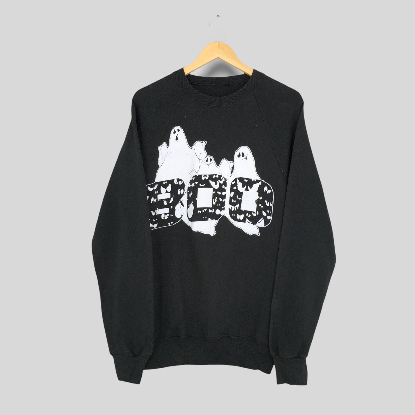 Boo Ghost Black Sweatshirt Medium