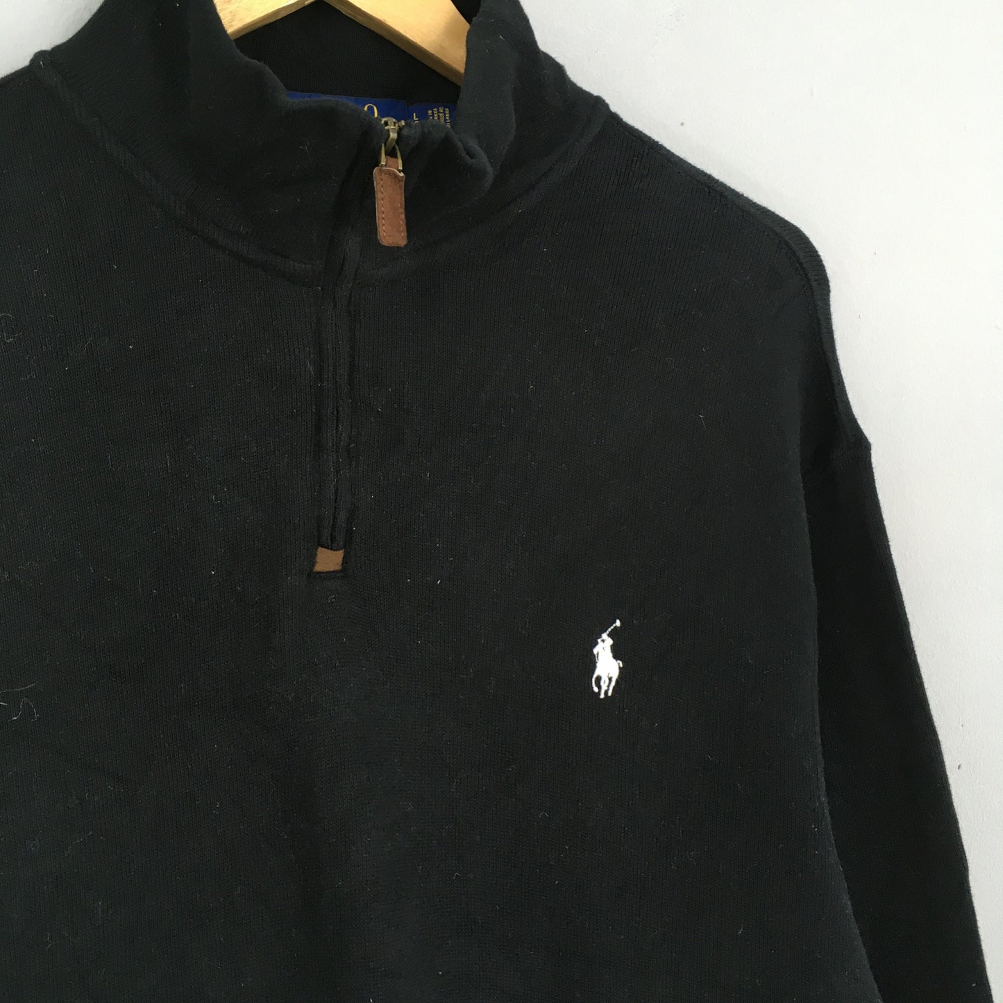 Polo Ralph Lauren Pony Black Sweater Large