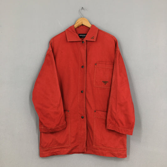 Worker Denim Red Mens Jacket Large