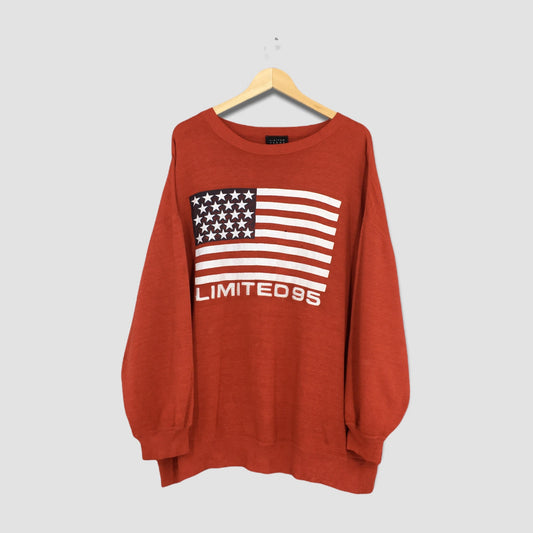 Limited 95 America Flag Red Sweater 2XLarge