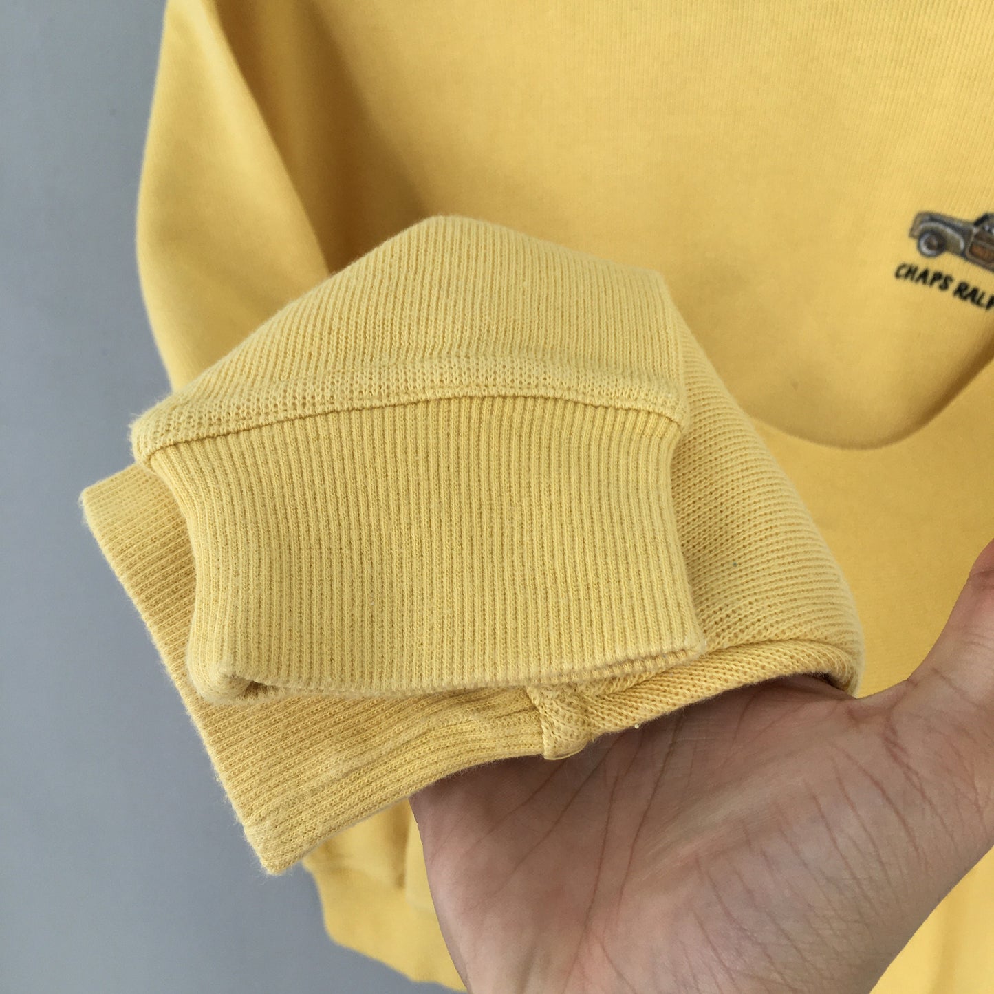 Chaps Ralph Lauren Yellow Sweatshirt Medium