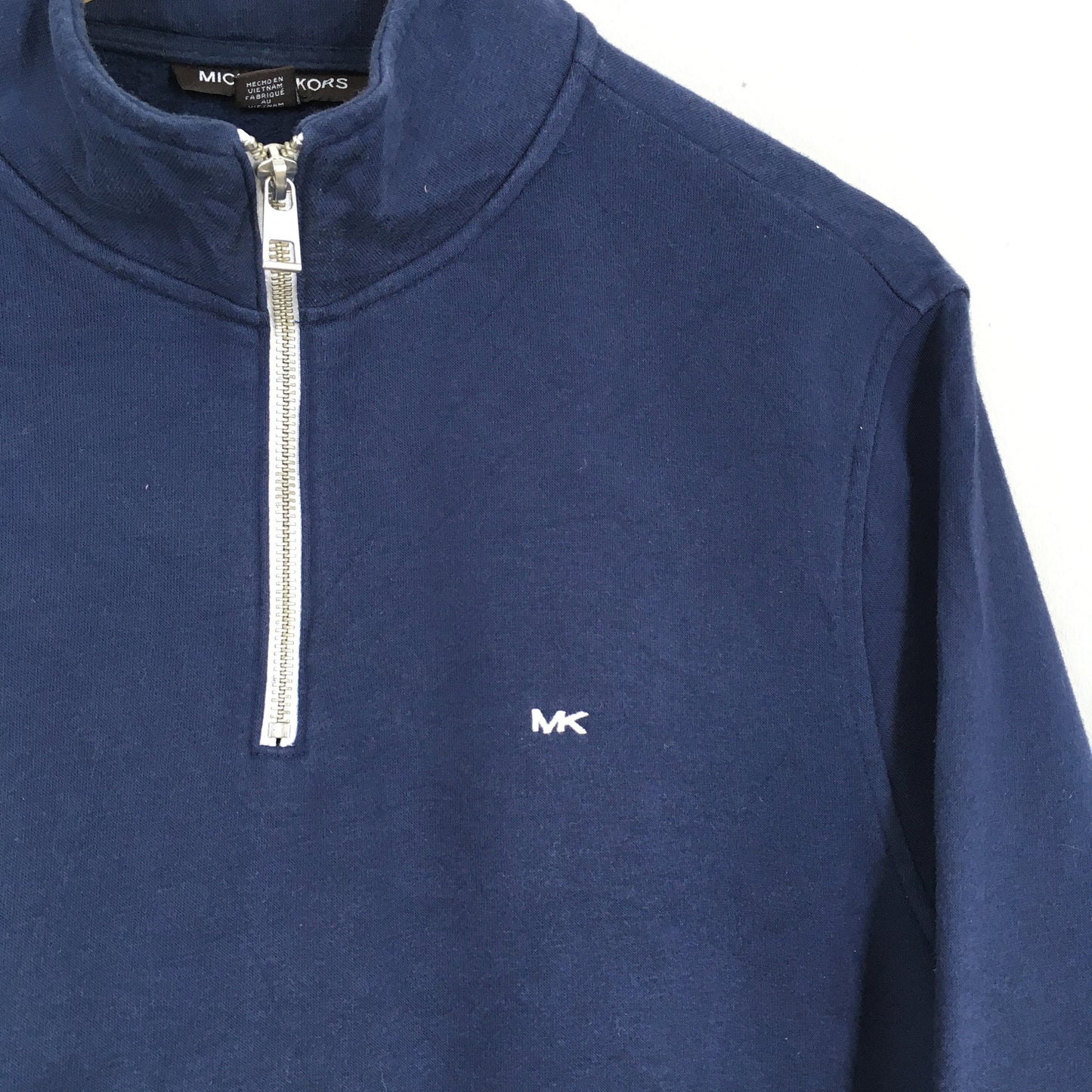 Michael Kors Usa Blue Half Zipper Sweatshirt Large