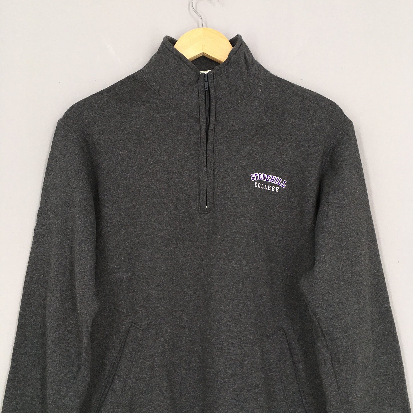 Champion Stonehill College Half Zipper Sweater Small