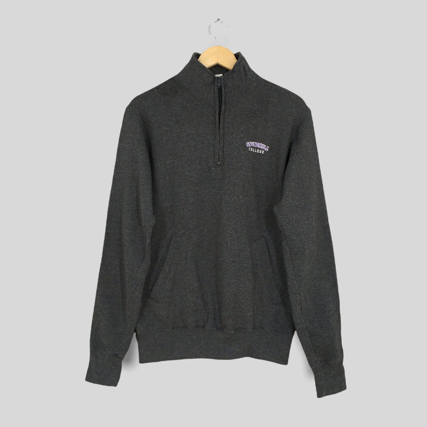 Champion Stonehill College Half Zipper Sweater Small