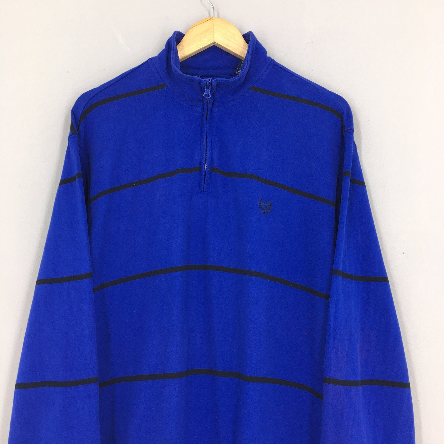 Chaps Ralph Lauren Stripes Blue Jumper Large