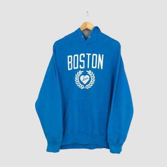 Boston State Blue Hoodie Sweater Large